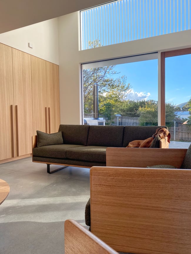 CLOVER COUCH IN TASMANIAN OAK WITH INSTYLE WOOL UPHOLSTERY