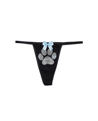 Image 2 of DUMB PUPPY RHINESTONE G-STRING THONG