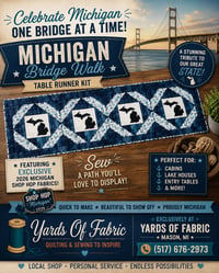 Image 1 of Michigan Bridge Walk Table Runner