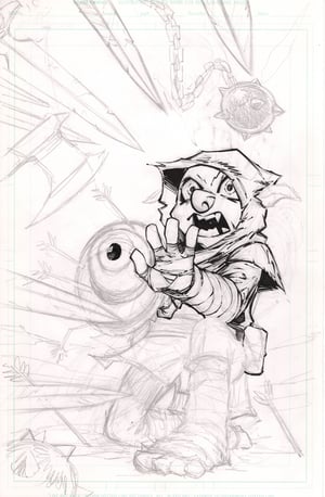 Image of D'ORC #4A ORIGINAL DAYTIME VARIANT ORIGINAL COVER ART BY SHELBY ROBERTSON 11" x 17" IMAGE COMICS