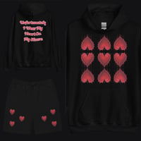Image 3 of Unfortunately, I Wear My Heart on My Sleeve Unisex Hoodie/Short Set