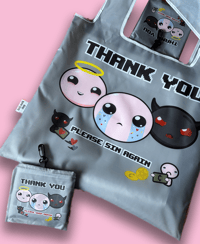 Image 2 of Please sin/ shop again reusable tote bag | Binding of Isaac