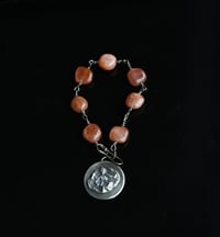 Image 1 of Sunstone Silver Mala Bracelet