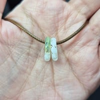 Image 3 of GREEN WHITE CANE BEAD SET