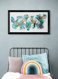 Image 2 of Teal Dutch Explosion 02- Abstract Fine Art Print