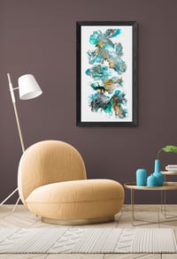 Image 3 of Teal Dutch Explosion 02- Abstract Fine Art Print