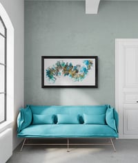 Image 2 of Teal Dutch Explosion-Abstract Fine Art Print