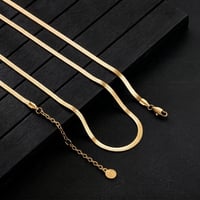 Image 1 of 3mm Gold Herringbone 