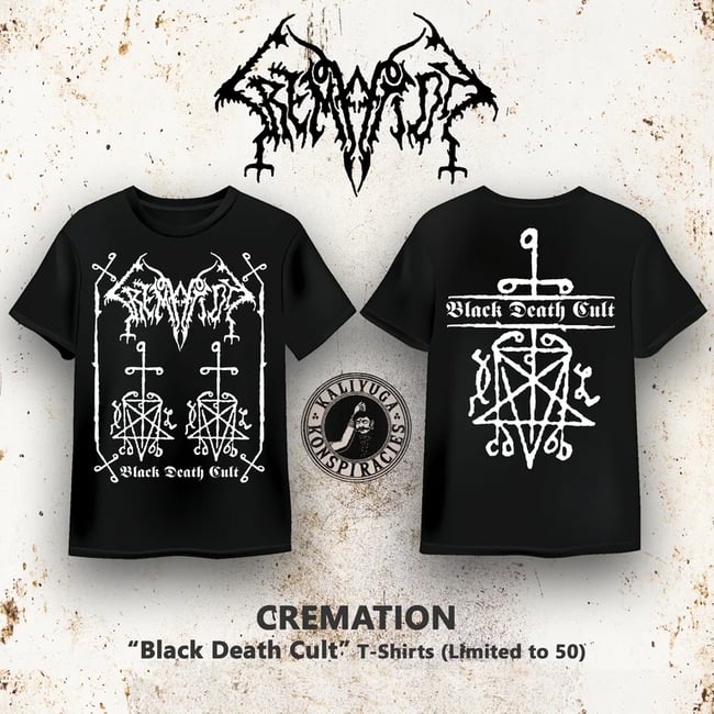 Cremation - Black Death Cult T-shirt PRE-ORDER