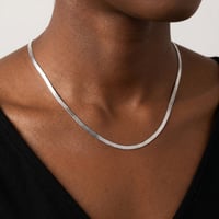 Image 2 of 3mm Silver Herringbone