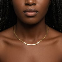 Image 3 of 3mm Gold Herringbone 