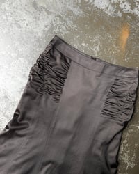 Image 7 of BROWN RUCHED SATIN SKIRT
