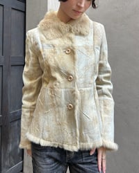 Image 2 of BEIGE LEATHER AND FUR JACKET NO. 2