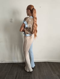 Image 3 of Knit Two-Tone Trousers