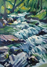 Small forest waterfall