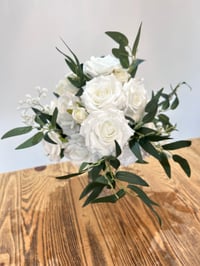 Image 1 of White Rose & Green Foliage 