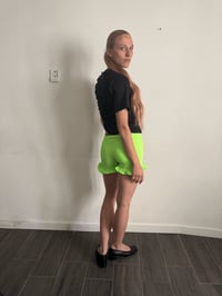 Image 3 of Ruffles Shorts Neon Green