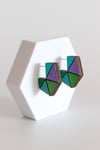 Pendientes hiruki aro plano morados