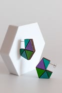 Pendientes hiruki aro plano morados