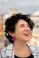 Aros labios morados