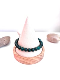 BRACELET BOULE MALACHITE FONCÉE 