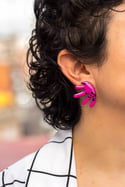 Pendientes Jump alga fucsia pequeña