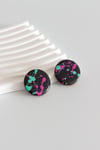 Pendientes Dripping grande negro