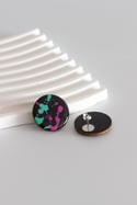 Pendientes Dripping grande negro