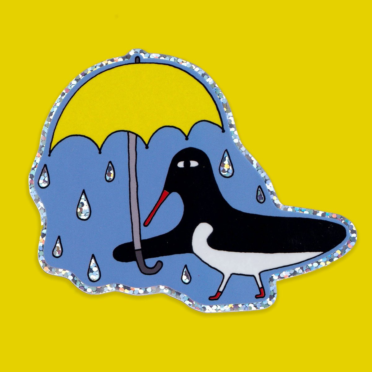 Image of Oyster Catcher in the Rain Sticker