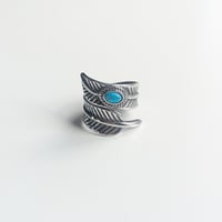 Image 1 of Turquoise Feather Ring 