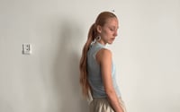 Image 3 of Ruffles Mesh Top Light Blue