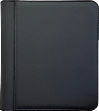Image 1 of 4-Pocket Zippered Toploader Binder - Diamond Texture [Choose Your Color]