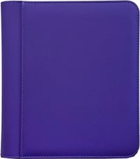 Image 4 of 4-Pocket Zippered Toploader Binder - Diamond Texture [Choose Your Color]