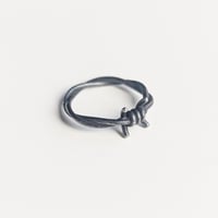 Image 1 of Oxidised Barbed Wire Ring