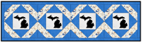 Image 2 of Michigan Bridge Walk Table Runner - Bright Blue