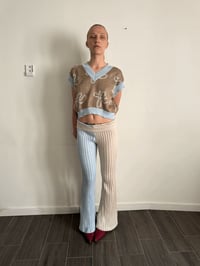 Image 1 of Knit Two-Tone Trousers
