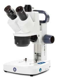 Euromex Trinocular stereo microscope EduBlue, 1x/3x revolving objective, 10x/30x