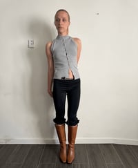 Image 1 of Ruffles Capris Black