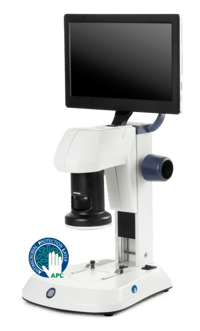 Image 1 of Euromex EduBlue digital zoom microscope with integrated 2 MP CMOS camera and built-on 9 inch screen