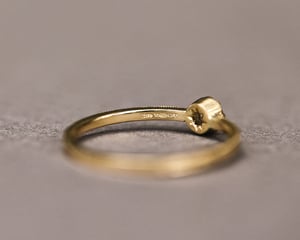 Image of *Made to order* 18ct yellow gold 3.0mm white rose-cut diamond ring (LON159)