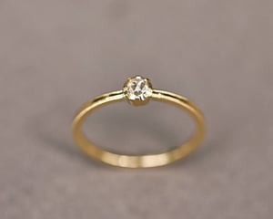 Image of *Made to order* 18ct yellow gold 3.0mm white rose-cut diamond ring (LON159)