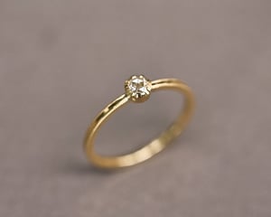 Image of *Made to order* 18ct yellow gold 3.0mm white rose-cut diamond ring (LON159)