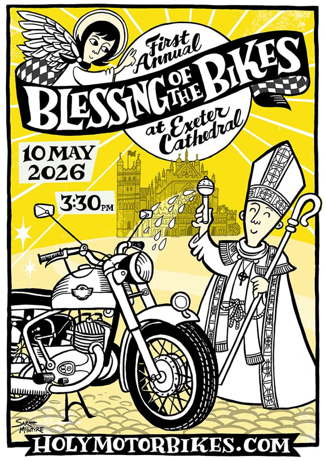A3 Print: Exeter Blessing of the Bikes