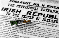 Image 1 of Tiocfaidh ár lá metal pin badge.
