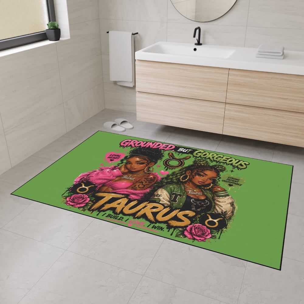 Image of Taurus Grounded But Gorgeous Floor Mat — Zodiac Heavy-Duty Door Rug