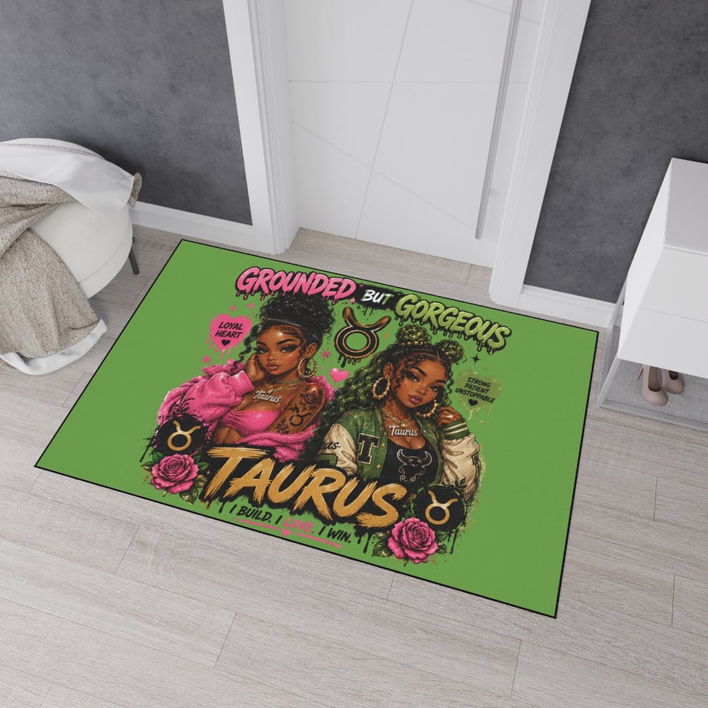 Image of Taurus Grounded But Gorgeous Floor Mat — Zodiac Heavy-Duty Door Rug