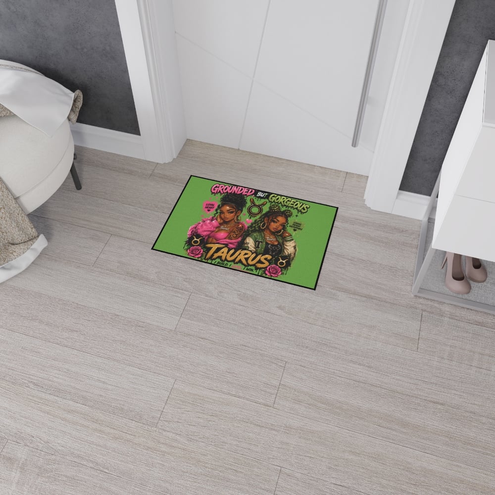 Image of Taurus Grounded But Gorgeous Floor Mat — Zodiac Heavy-Duty Door Rug
