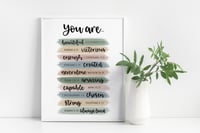 You Are... Scripture Verse Promises of God Print  