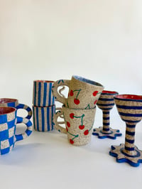 Image 3 of ** MADE TO ORDER ** CHERRIES MUG - pinched