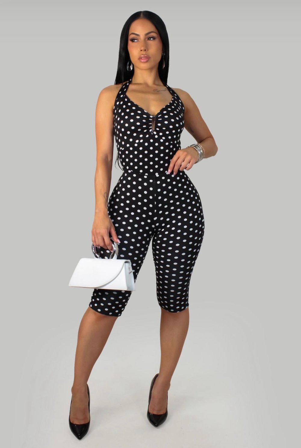 Image of SPOTTED SET-black 